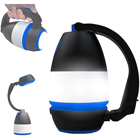 ZNEU LED Rechargeable Camping Lantern Multi-Functional Torch Lanterns Outdoor Spotlight Searchlight, LED Spotlight Searchlight trorch for Emergency Fishing Hiking Hunting Power Cuts (Blue) Cover