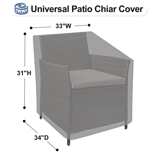 Outdoorlines Outdoor Waterproof Furniture Chair Cover - Uv-Resistant Patio Lawn Chair Covers For Outdoor Furniture Windproof Heavy Duty Chair Covering, 1 Pack, 33Wx34Dx31H Inches, Black #TOP1