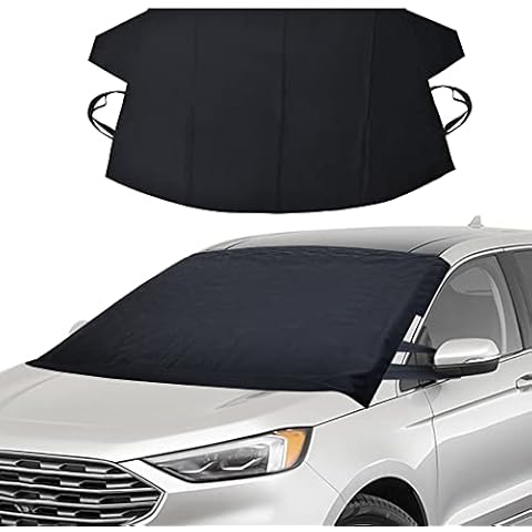 EcoNour Car Windscreen Cover for winter, Windscreen covers frost for All Weather Auto Sunshade Fits for Most Cars, SUV's, Vans and Truck| Leakproof Windshield Cover Keeps Ice and Snow Off Cover