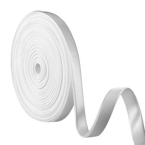 LXUEJIE 393.7 Inches Women's Tie Back for Wedding, Adjustable Gown Lace Up Dress Cord Back Corset Ribbon Corset Satin Dress Straps Sash Cord Replacement Zipper or Buttons for Wedding Bridal(White)