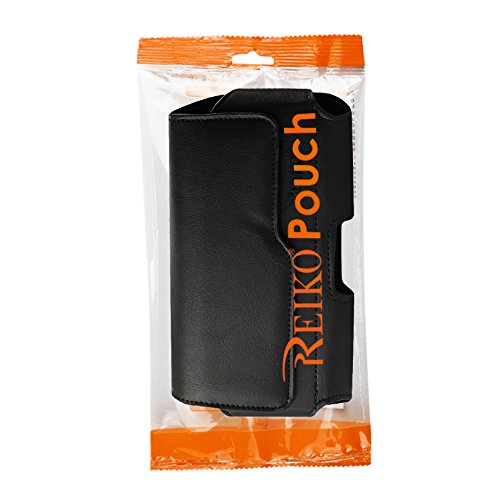 Reiko Wireless Horizontal Z Lid Leather Pouch Carrying Case For Iphone 4 - Black #TOP4