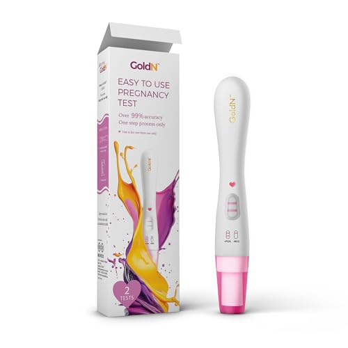 GoldNâ„¢ Early Detection Pregnancy Test for Women â€“ HCG Midstream Kit | 99% Accurate & Easy-to-Use | Fast Results with Pink Heart Indicator | Mess-Free, FDA-Approved, Discreet Strips | 2 Tests
