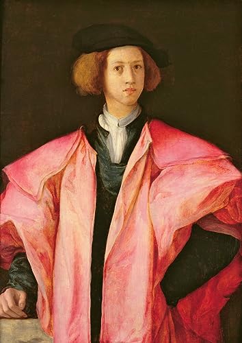Portrait d'un jeune homme de Pontormo - Affiche toile 60x90cm pour bureau