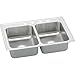 Elkay LR2519MR2 18 Gauge Stainless Steel 25" x 19.5" x 7.625" Double Bowl Top Mount Kitchen Sink