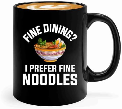 Ramen Coffee Mug 11oz Black -Fine dining - Food Lovers chicken pumpkin vegan pantry spicy noodles