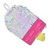 HOMOCONO Pinata a Forma di Gelato in Carta per Decorazione Festa Tema Mare Calda Artigianato Divertente e Atmosfera Forte per Party in Spiaggia