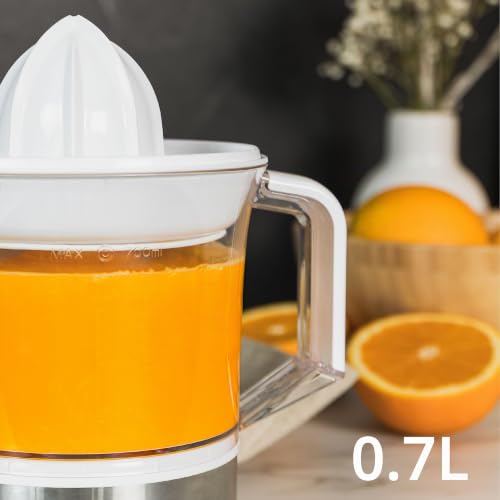 Miniatura 2 de Ufesa Zing Exprimidor Eléctrico De 40w, 0.7l De Capacidad, Cuerpo De Acero Inoxidable, 2 Conos Y Filtro Ajustable, Giro Bidireccional, Encendido Automático, Piezas Desmontables Y Libre De Bpa