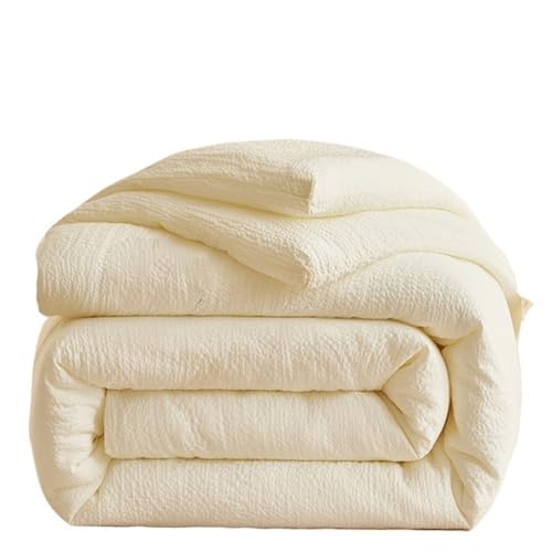 xotoa Piumino in puro cotone e fibra di soia con design trapuntato for un calore extra(White,180x220cm/3kg)