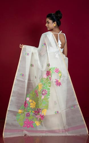 Bengal looms India Weaves of Elegance tussar silk saree in tussar silk – image 5