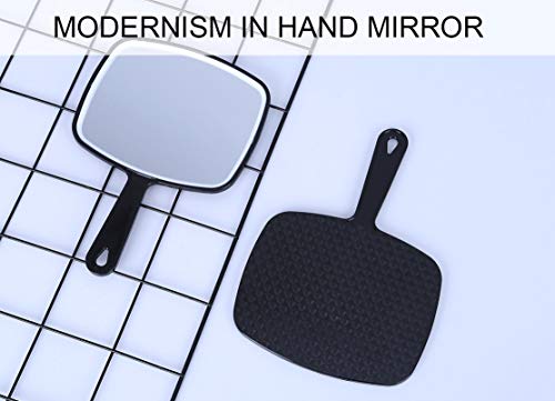 Omiro Hand Mirror, Black Handheld Mirror With Handle, 6.3" W X 9.6" L #TOP4