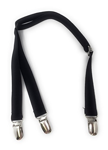 Comfy Clothiers Y-Style Shirt Stays For Men & Women (Black) - Shirt Holders To Keep Shirt Tucked In #TOP3