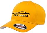 2003 2004 Ford SVT Cobra Mustang Hardtop Classic Outline Design Athletic Baseball Fitted Hat Cap Gold L/XL