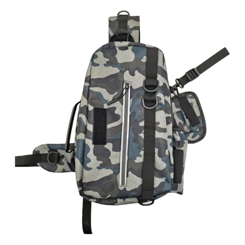 Paquete genérico Fly Fishing Waist, ajustable Tackle Storage Bags, multifunción Tackle Backpack for Running, Cycling, Hiking, Durable Oxford Cloth, 37 x 23 x 13 cm, Atributo único, Se référer au