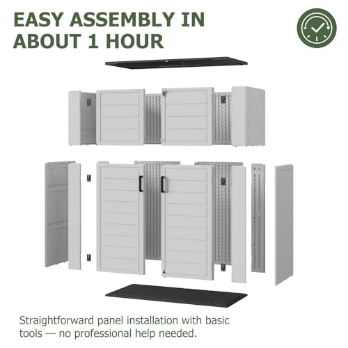 Aoxun 61 Cu.Ft Outdoor Storage Shed Review product image