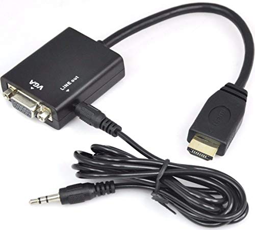Cabo Adaptador Conversor Hdmi Para VGA Com Saída P2 De Áudio