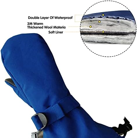 Ami&Li tots Kids Gloves Waterproof Winter Ski Warm Mittens Baby Toddler Boys Girls Snow Gloves with Adjustable Cuffs