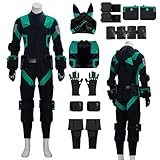 TMSREBU Midoriya Izuku Cosplay Costume Black Suit Uniform Midoriya Izuku Outfit Jumpsuit Full Set(S)
