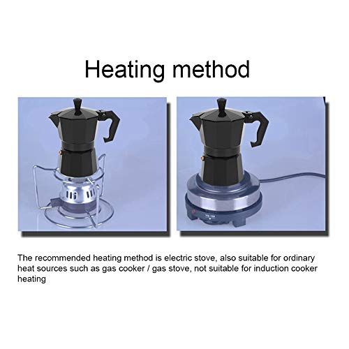 Haokaini Stovetop Espresso Maker 3 Cup Coffee Maker Pot 150Ml Aluminum Multi- Stove Moka Pot Dishwasher- Safe Italian Style Caffe Machine Kitchen Accessory #TOP5