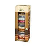 Herbaria Probier- & Geschenkset Curry bio – mit den Bio-Currypulvern Good Old Mild 25g, Calypso Tropical 25g, Black Magic 30g & Red Hot Chili 30g – Bio-Gewürzset Curry - zum Ausprobieren & Verschenken