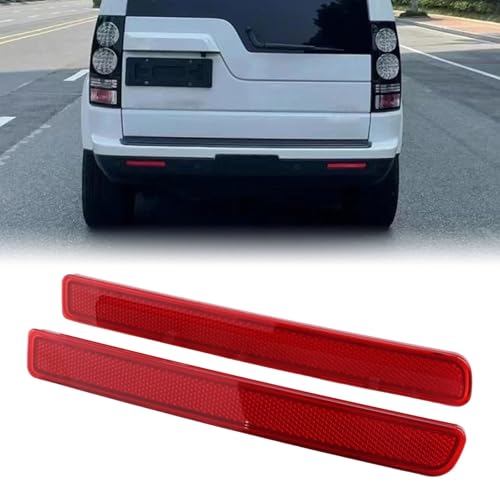 JoyousMall Lot de 2 réflecteurs de pare-chocs arrière rouges compatibles avec Land for Rover pour LR3 Discovery 3, LR4 Discovery 4 et Range pour Rover Sport 2010-2013, OEM XFF500030 XFF500020