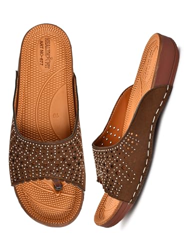 Image of HEALTH FIT Extra Super Soft Ortho Care Diabetic & Orthopedic Slippers /Doctor Chappal & Ultra-Lightweight Stylish Footwear for Women's 677