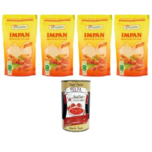 Ariosto Impan Impanatura con Uovo Impan-Panade mit Ei 4x230 g+ Italian Gourmet polpa 400g