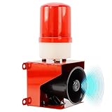 Sirène industrielle 115 dB étanche IP65 avec flash 220 V Voyant d'avertissement pour ports, docks, usines, écoles, maisons