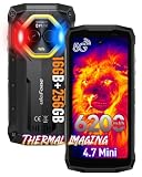 MINI 20T PRO Rugged Smartphone 5G con Termocamera, 4,7" HD+ 90Hz telefono indistruttibile, IP68/IP69K, 6200mAh, 16GB+256GB/SD 2TB, 50MP+64MP Notturna, Smartphone Rugged Android 15, LED Camping/GPS/NFC