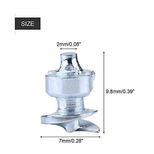 image for Qiilu 100pcs Snow Tire Studs, 9.8mm Wheel Tyre Screws Winter Snow Tire