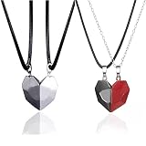 Magnetic Couples Necklace 2set Matching Magnet Necklaces for Women Men Valentines Day Friendship Gif
