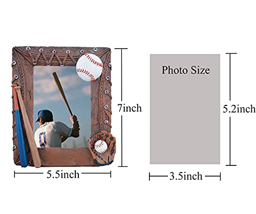 Luai Fashion Handmade Photo Frame 3D Baseball Sports Frame Birthday Gifts For Men,Women,Athletes,Coaches,Teams (Brown) #TOP4