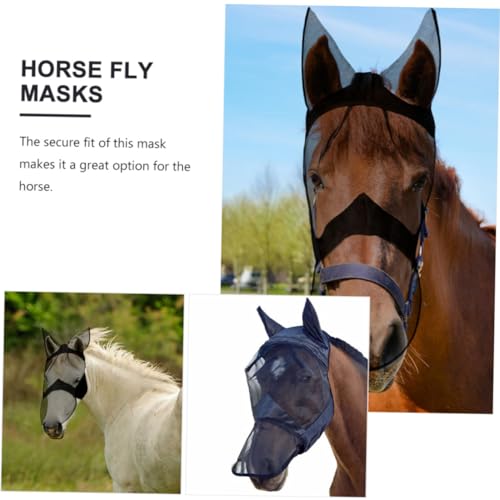 LIOOBO máscara de cavalo de estimação capa de cara de cavalo casaco de defesa para cavalos Máscara d