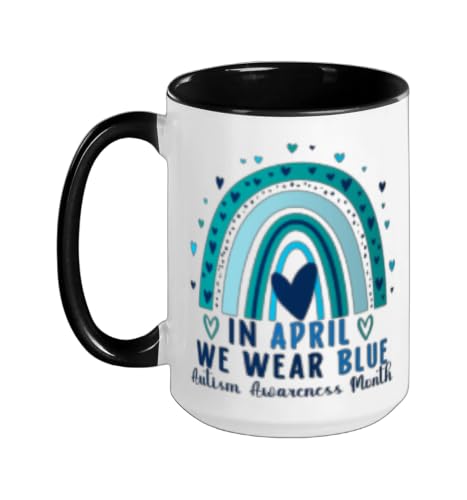 In April Blue Rainbow Mug