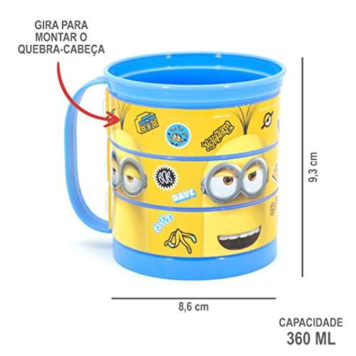 Caneca Personagens Divertida Quebra Cabeça Infantil Plasutil (Meu malvado favorito)