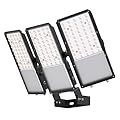 300W Upgraded LED Parking Lot Light with Photocell 45000lm 5000K, ETL, IP66 Waterproof Adjustable 3-Head Commercial Lighting Outdoor, Trunnion Mount, Flood Lights for Roadways, Driveways