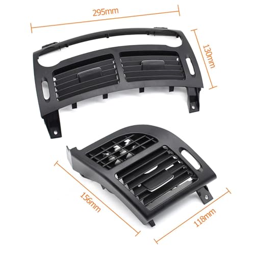 Rejilla de ventilación premium HILLAR para tablero de Benz Clase E W211 stoneyellow 3