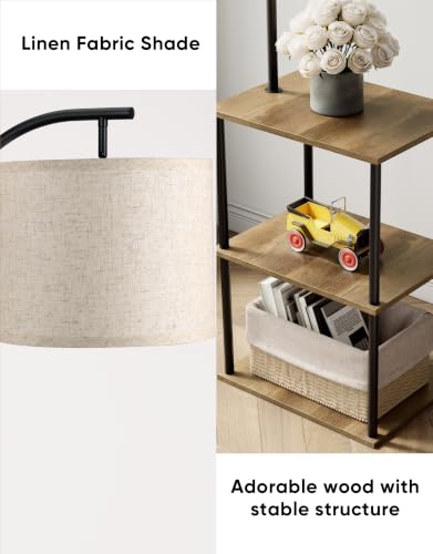 Image of Floor Lamp with Table,Night Stand Lamp,End Side Table for Living Room