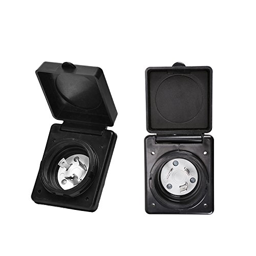 Trek Power 30A RV Power Twist Lock Inlet (black )