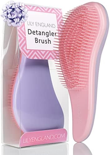 Detangle Hair Brush, Detangling Hairbrush for Women, Girls and Kids - Detangle Brush for Wet, Fine, Curly, Thick, Afro Hair by Lily England - Rose Gold