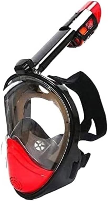 Snorkel Mask, Full Face Snorkel Mask for Adult with Detachable Camera Mount, 180 Panoramic View Anti-Fog Anti-Leak Snorkeling Mask Set