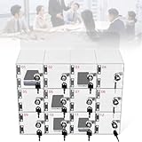 Armoire de rangement grande capacité et compartiments. Cette armoire à serrure pour téléphones portables est disponible en versions 12, 15, 20 et 25 emplacements. Sa transparence permet une visibilité optimale du contenu et facilite l'organisation de vos téléphones, clés et autres effets personnels. Chaque emplacement peut contenir environ 10 appareils, offrant ainsi une capacité suffisante pour diverses utilisations.