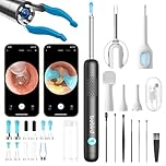 BEBIRD R1 Ultra Ear Wax Removal, Ear Cleaner with Camera Ear Scope, Wax Remove Ear Pick with Ear Otoscope Tweezers, Visual Dropper Cleaning Kit, Ear/Nose/Throat Examination Tool for Family-Black