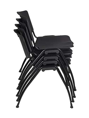 Regency M' Stack Chair (4 Pack), Black #TOP4