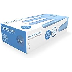 Touchguard Disposable Gloves Blue Nitrile - Latex and Powder Free - Multi-Purpose - Food Grade Gloves - Extra Strong Gloves - Box of 100 - Blue - Size XL