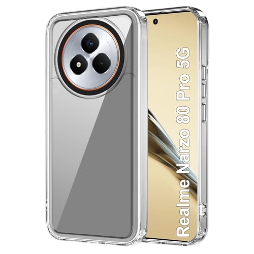 Image of Zapcase Back Case Cover for Realme Narzo 80 Pro 5G | Compatible for Realme Narzo 80 Pro 5G Back Cover | Case Cover with Camera Protection | (TPU + PC | Transparent)