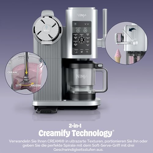 Ninja CREAMi Swirl Ice Cream and Soft Serve Maker, Sorbet, Milkshake, Frozen Yogurt, Low Calories Program & More, 13-in-1, Soft Serve Handle & (2) CREAMi Swirl 16oz Pints, For Kids & ALL ages, NC701 - 18