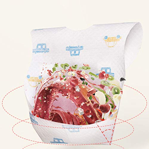 STOBOK 10 Pcs Babadores Descartáveis ??Para Bebê Não Tecido à Prova D'água Pano para Arrotar Babado