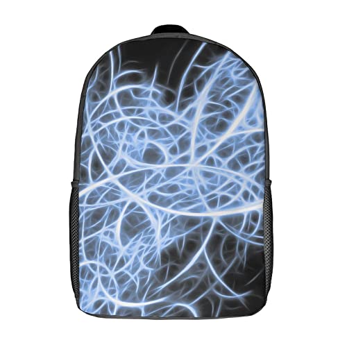 Mochila impermeable de 17 pulgadas con impresión 3D resistente al agua