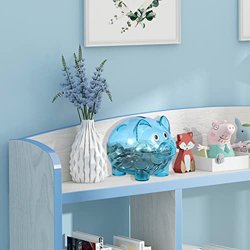 Poitemsic 2Pcs Blue/Pink Clear Piggy Bank Unbreakable Money Box Coin Savings Box Children Boy Girls Birthday,Christmas, Baby Shower #TOP7