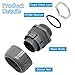 BENLIUDH Non-Metallic Liquid Tight Conduit Connector, Flexible Conduit Fittings Electrical PVC Fittings (1-1/4 Inch, 5Pcs)